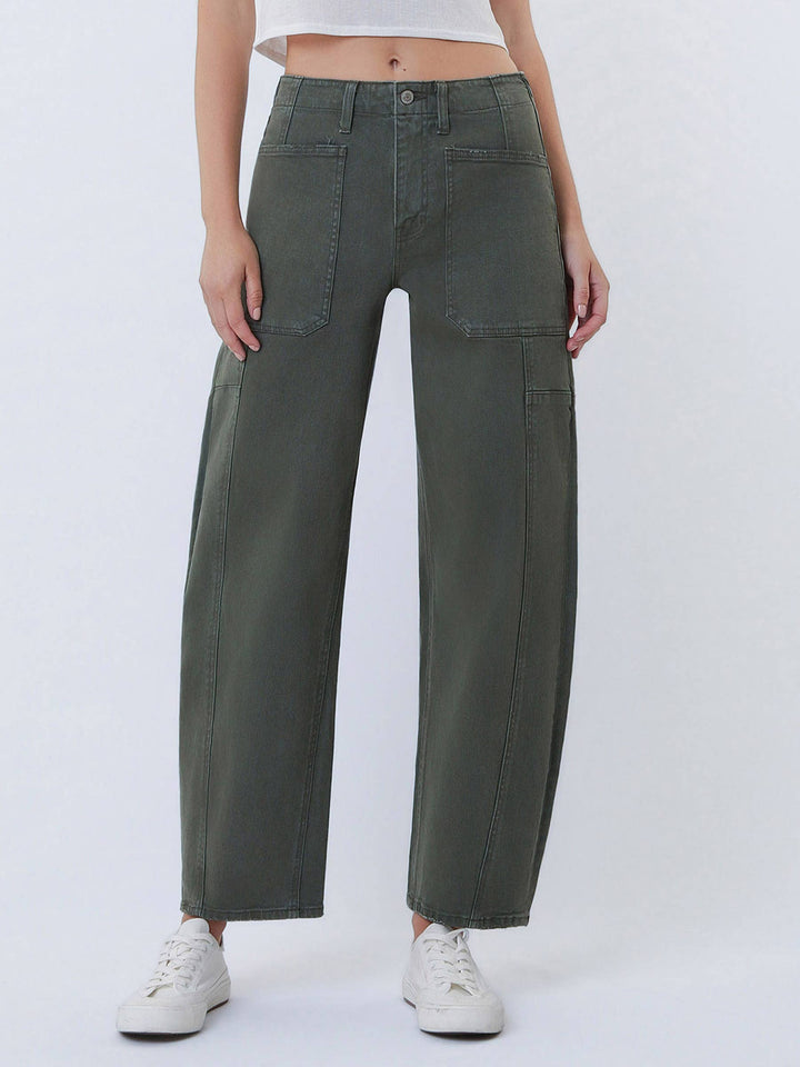 Flying Monkey High Rise Barrel Jeans