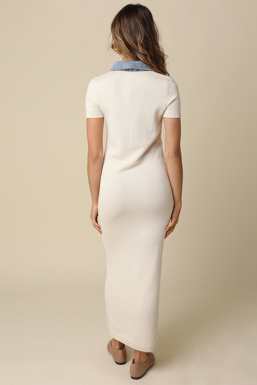 Celine Collar Maxi Dress