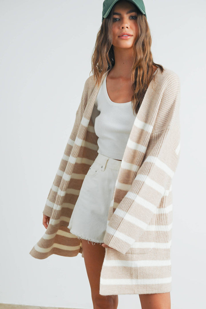 Cape May Stripe Maxi Cardigan