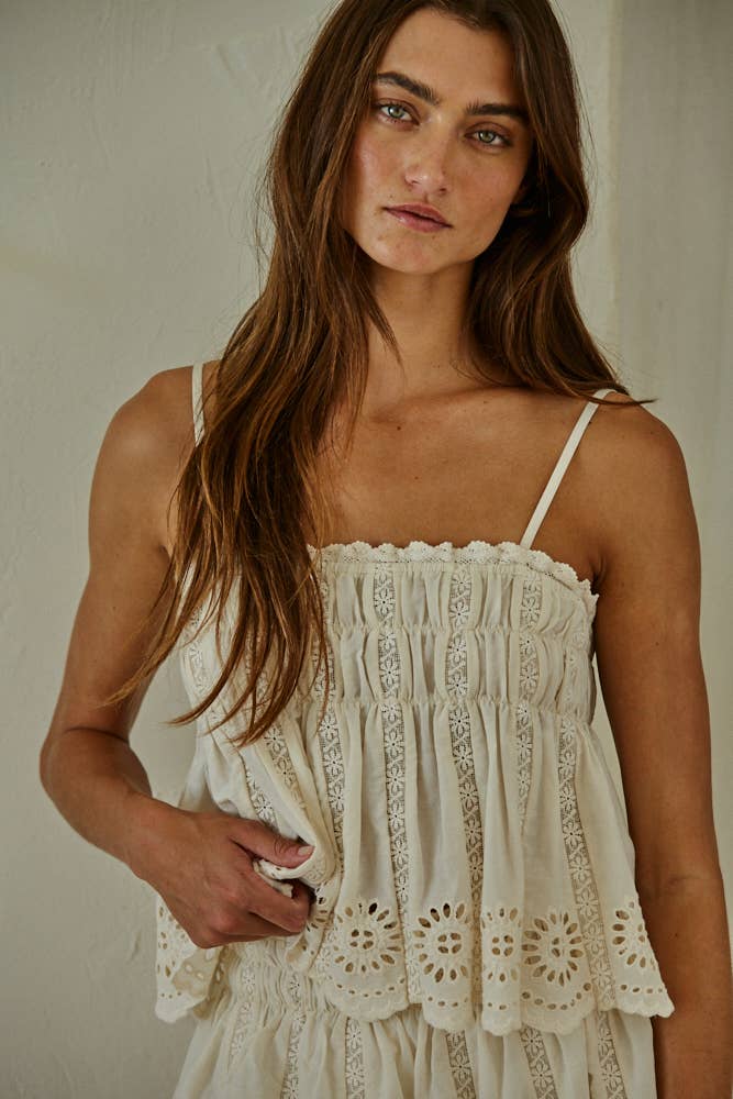 Eyelet Tank Top
