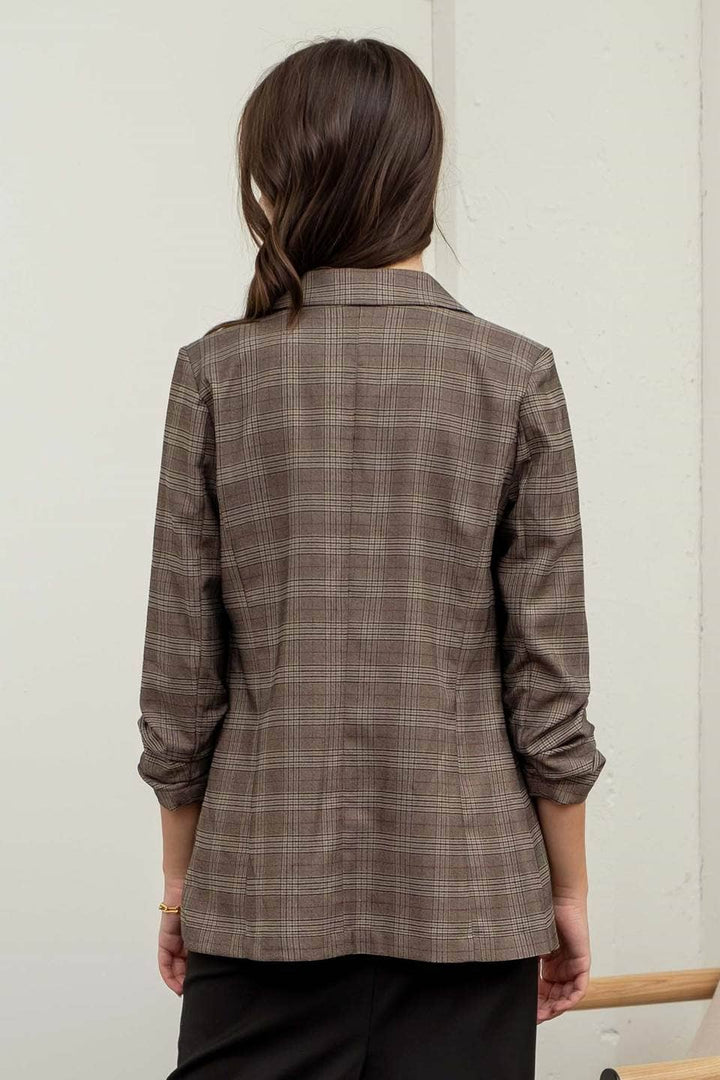 Verona Plaid Sleeve Blazer