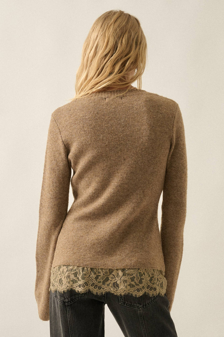 Delicate Edge Lace Sweater