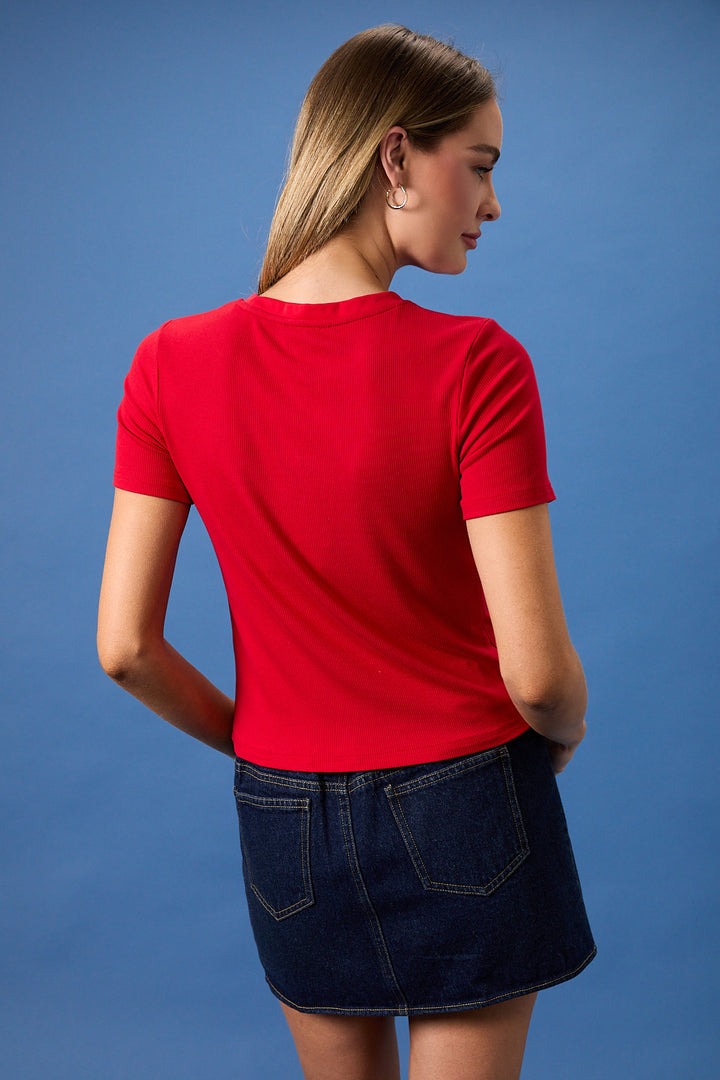 USA Cocktail Ribbed Tee