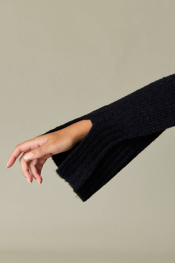 Riva Ribbed Mock Neck Top