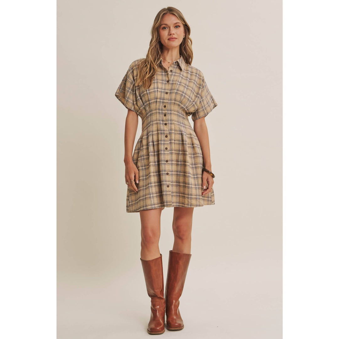 Hollis Plaid Mini Dress