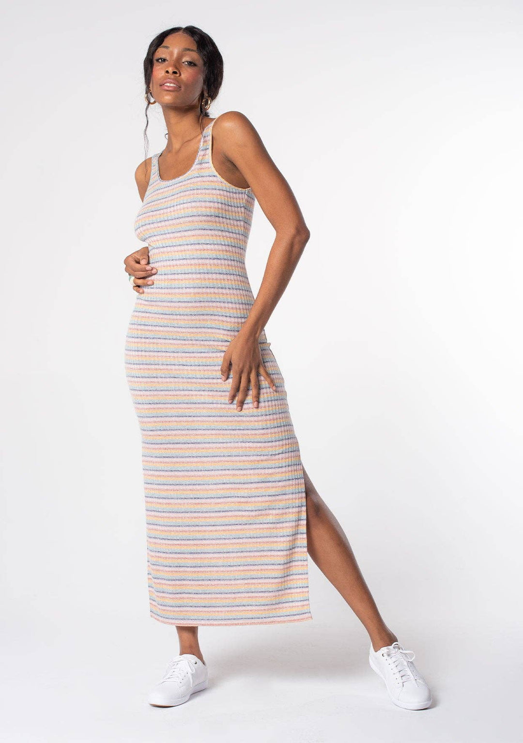Sunwashed Stripe Crossback Maxi Dress