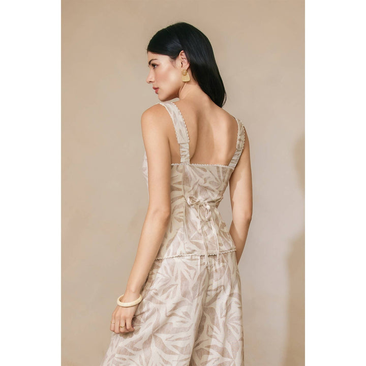 Driftwood Dreams Lace Trim Folder Over Tank Top