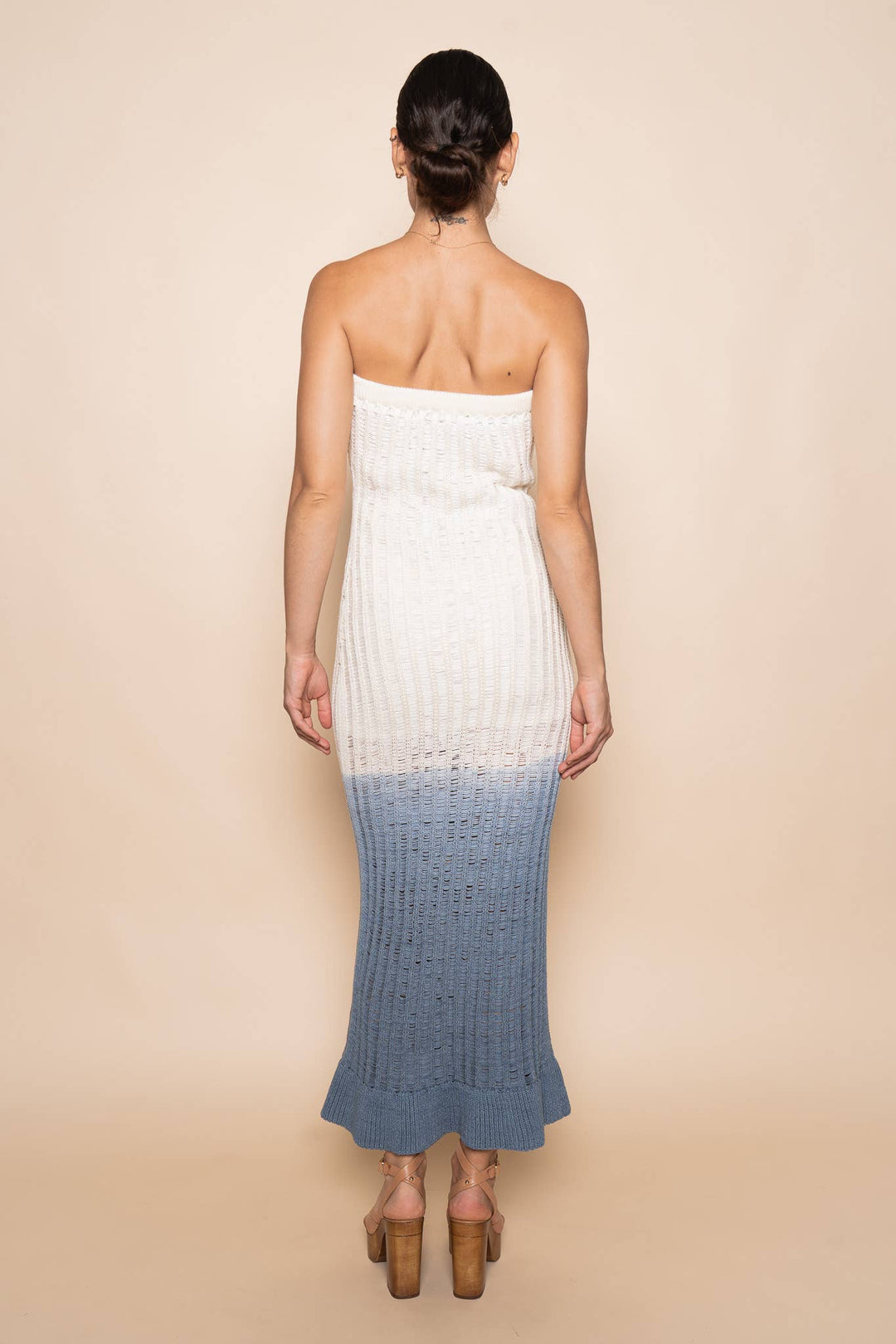 Adriana Strapless Ombre Maxi Dress