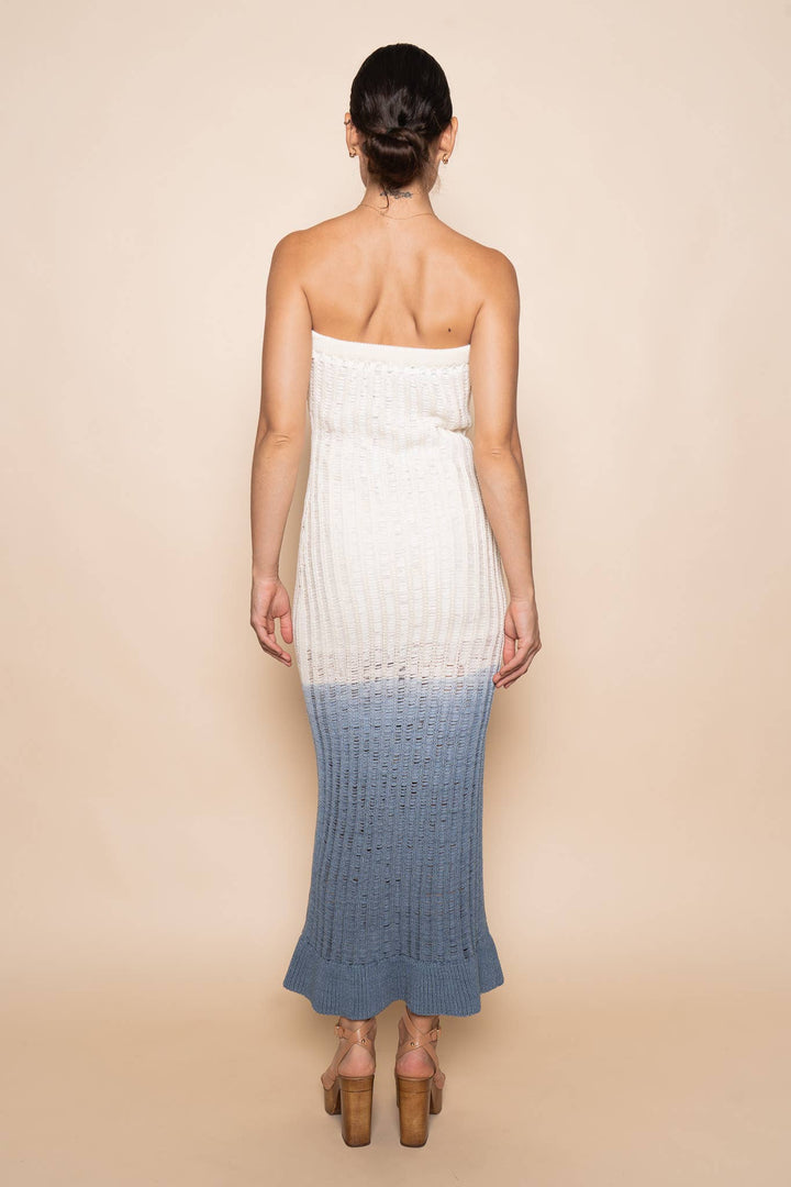 Adriana Strapless Ombre Maxi Dress